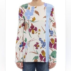 Diane VonFurstenberg Silk Floral Print Blouse